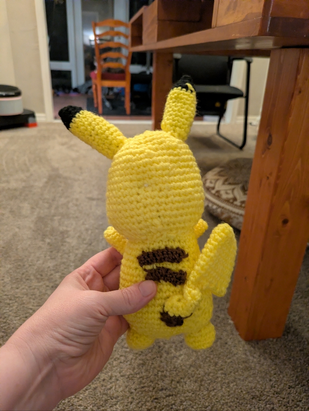 Yellow Crochet Pikachu-Style Plush - Picture 2 of 2